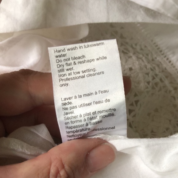 Triple Five Soul White Cotton Lined Mini Skirt w Pockets / side zip ~ Large - Picture 10 of 13